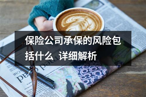 保险公司承保的风险包括什么  详细解析
