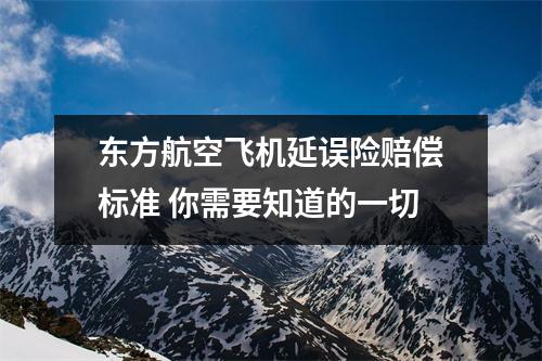 东方航空飞机延误险赔偿标准 你需要知道的一切