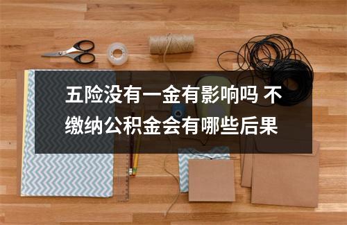 五险没有一金有影响吗 不缴纳公积金会有哪些后果
