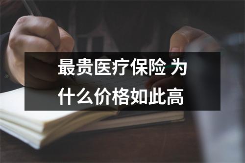 最贵医疗保险 为什么价格如此高 