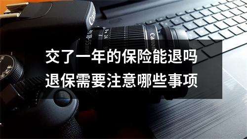 交了一年的保险能退吗 退保需要注意哪些事项
