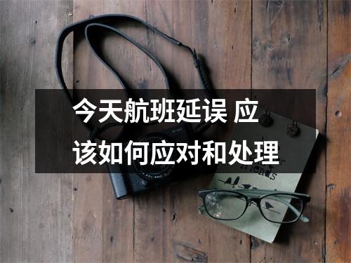 今天航班延误 应该如何应对和处理
