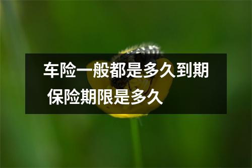 车险一般都是多久到期 保险期限是多久 