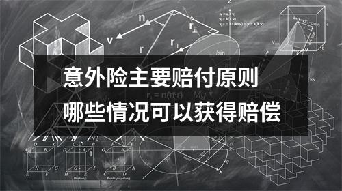 意外险主要赔付原则 哪些情况可以获得赔偿