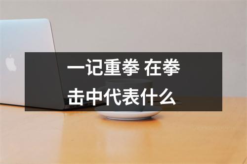一记重拳 在拳击中代表什么