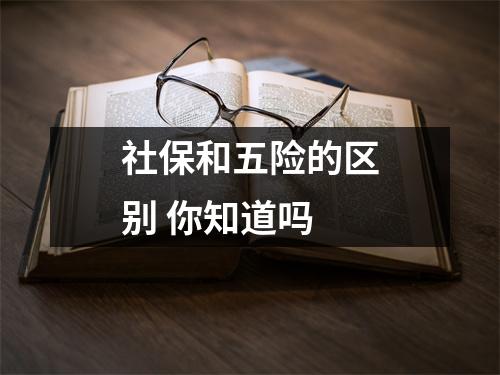 社保和五险的区别 你知道吗 