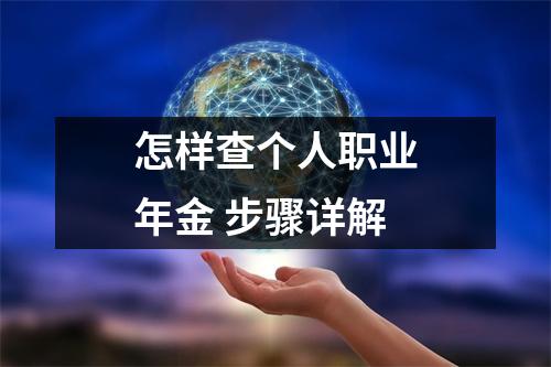 怎样查个人职业年金 步骤详解