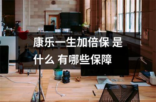 康乐一生加倍保 是什么 有哪些保障 