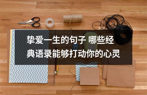 挚爱一生的句子 哪些经典语录能够打动你的心灵