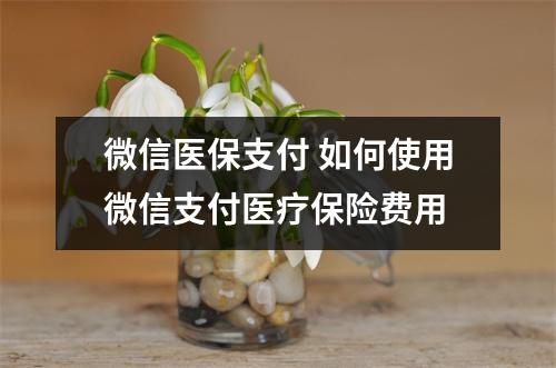 微信医保支付 如何使用微信支付医疗保险费用