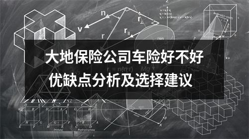 大地保险公司车险好不好 优缺点分析及选择建议