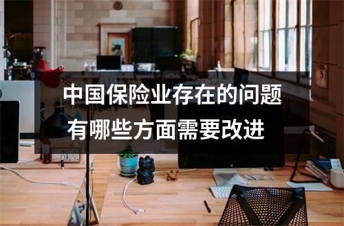 中国保险业存在的问题 有哪些方面需要改进