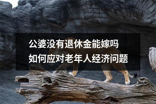 公婆没有退休金能嫁吗 如何应对老年人经济问题