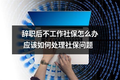 辞职后不工作社保怎么办 应该如何处理社保问题