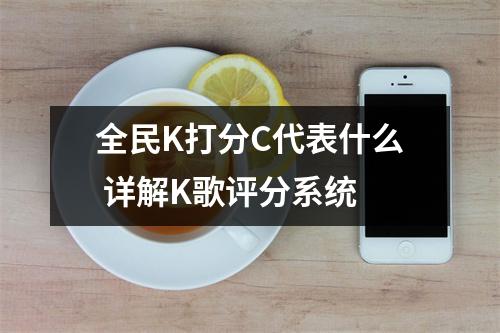 全民K打分C代表什么 详解K歌评分系统
