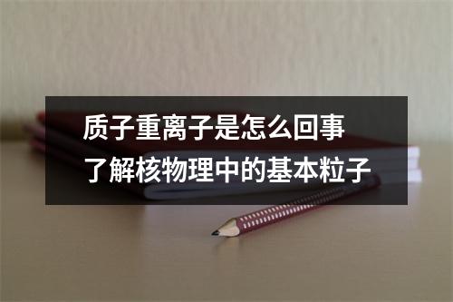 质子重离子是怎么回事 了解核物理中的基本粒子