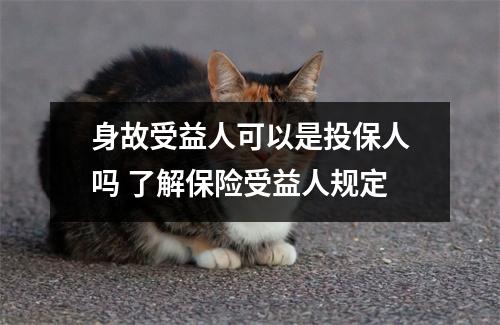 身故受益人可以是投保人吗 了解保险受益人规定