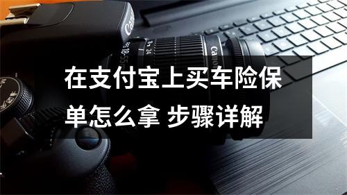 在支付宝上买车险保单怎么拿 步骤详解