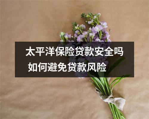 太平洋保险贷款安全吗 如何避免贷款风险