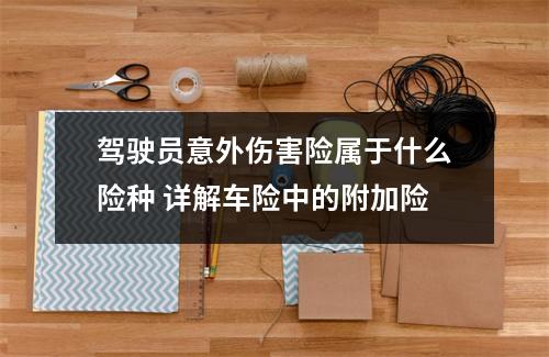驾驶员意外伤害险属于什么险种 详解车险中的附加险