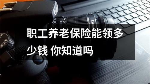 职工养老保险能领多少钱 你知道吗 