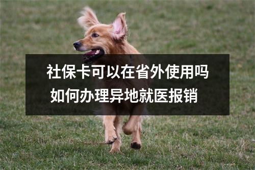 社保卡可以在省外使用吗 如何办理异地就医报销