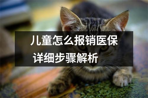 儿童怎么报销医保 详细步骤解析