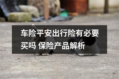 车险平安出行险有必要买吗 保险产品解析