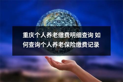重庆个人养老缴费明细查询 如何查询个人养老保险缴费记录