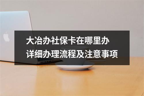 大冶办社保卡在哪里办 详细办理流程及注意事项