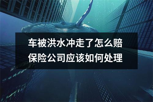 车被洪水冲走了怎么赔 保险公司应该如何处理
