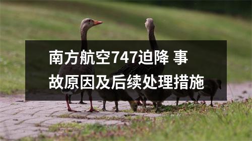 南方航空747迫降 事故原因及后续处理措施