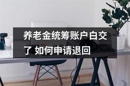 养老金统筹账户白交了 如何申请退回