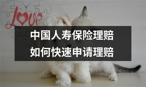 中国人寿保险理赔 如何快速申请理赔