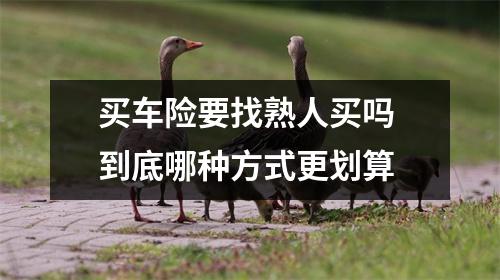 买车险要找熟人买吗 到底哪种方式更划算