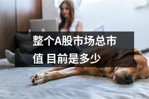 整个A股市场总市值 目前是多少 