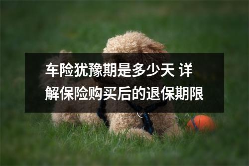 车险犹豫期是多少天 详解保险购买后的退保期限