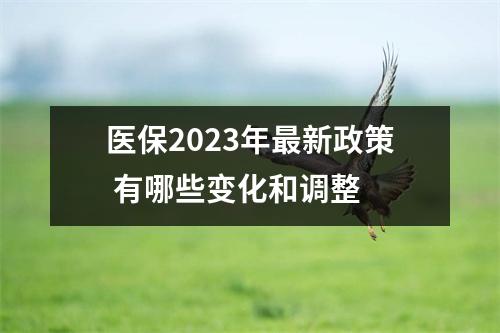 医保2023年最新政策 有哪些变化和调整 