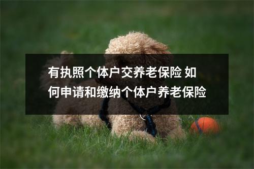 有执照个体户交养老保险 如何申请和缴纳个体户养老保险