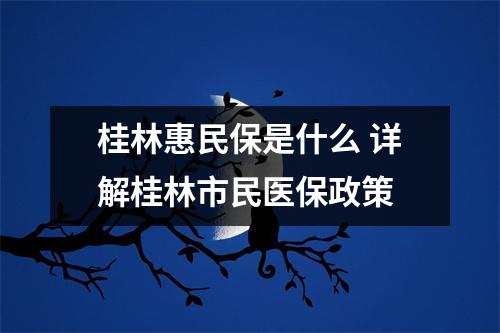 桂林惠民保是什么 详解桂林市民医保政策
