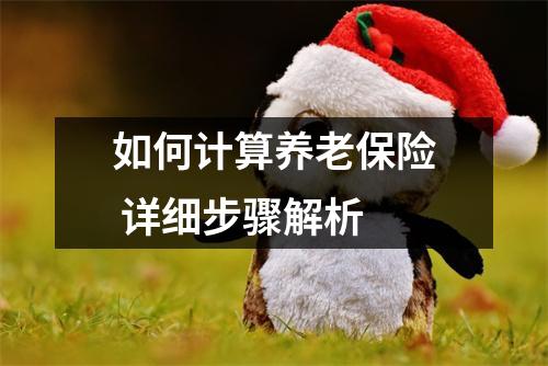 如何计算养老保险 详细步骤解析