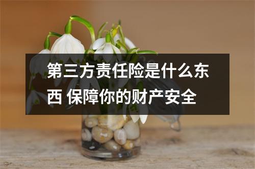 第三方责任险是什么东西 保障你的财产安全