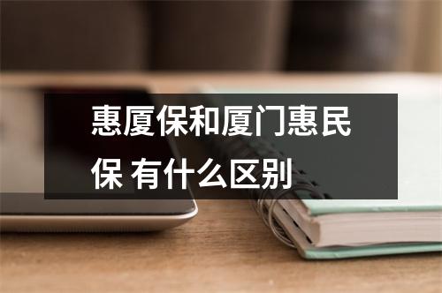 惠厦保和厦门惠民保 有什么区别