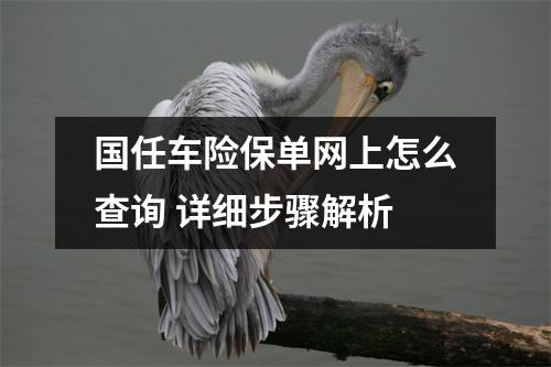 国任车险保单网上怎么查询 详细步骤解析