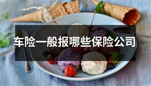 车险一般报哪些保险公司 