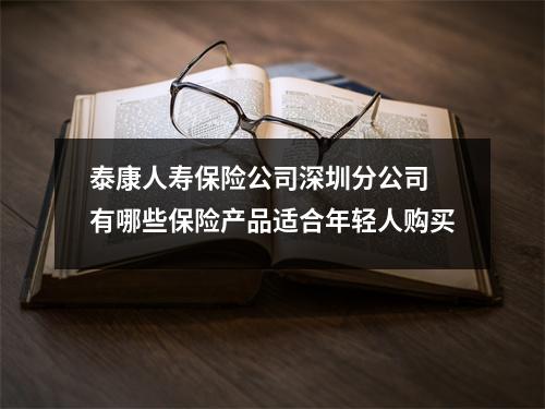 泰康人寿保险公司深圳分公司 有哪些保险产品适合年轻人购买