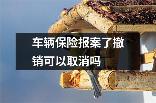 车辆保险报案了撤销可以取消吗 