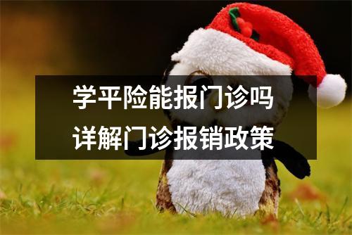 学平险能报门诊吗 详解门诊报销政策