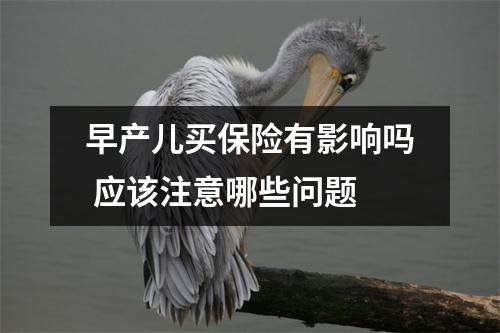 早产儿买保险有影响吗 应该注意哪些问题