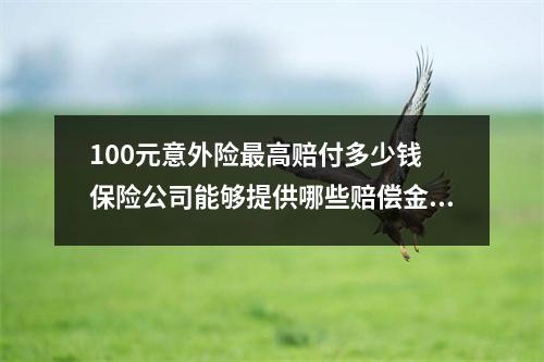 100元意外险最高赔付多少钱 保险公司能够提供哪些赔偿金额